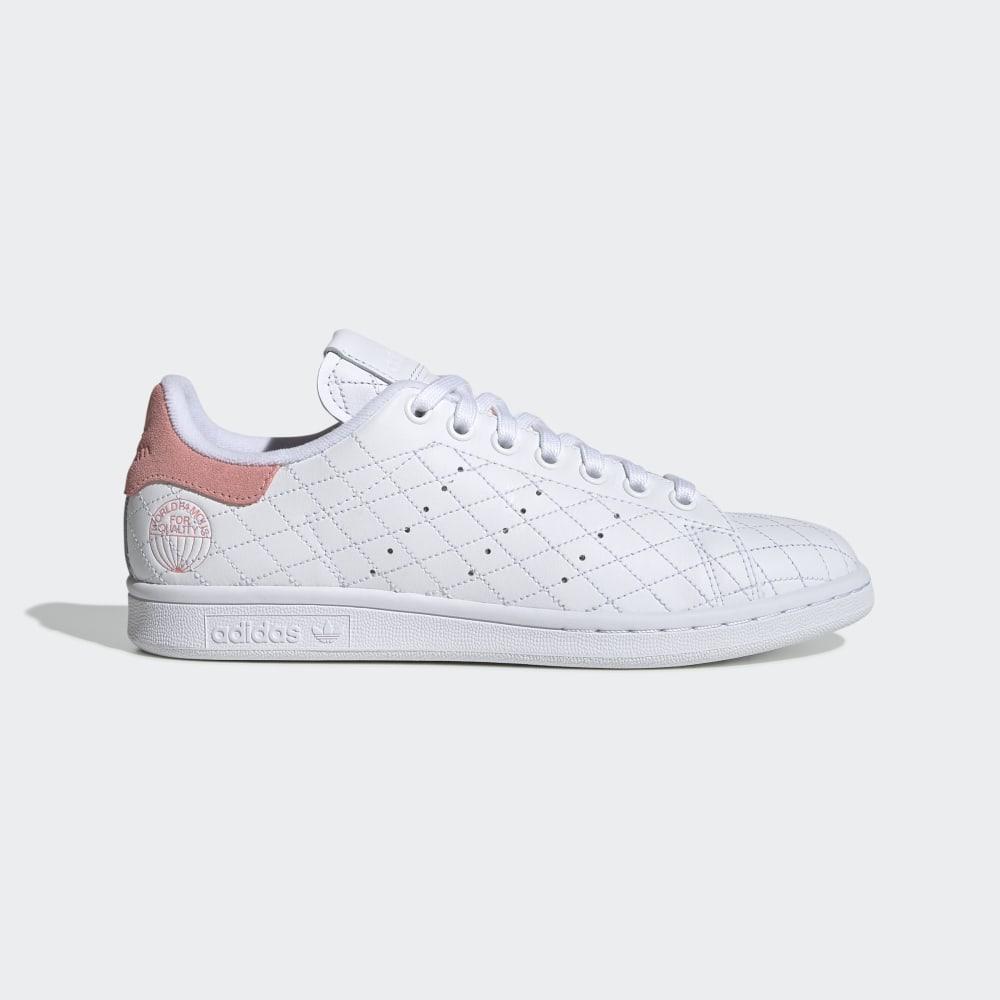 Adidas Women's Stan Smith Originals Shoes White/Pink Ireland FV4070